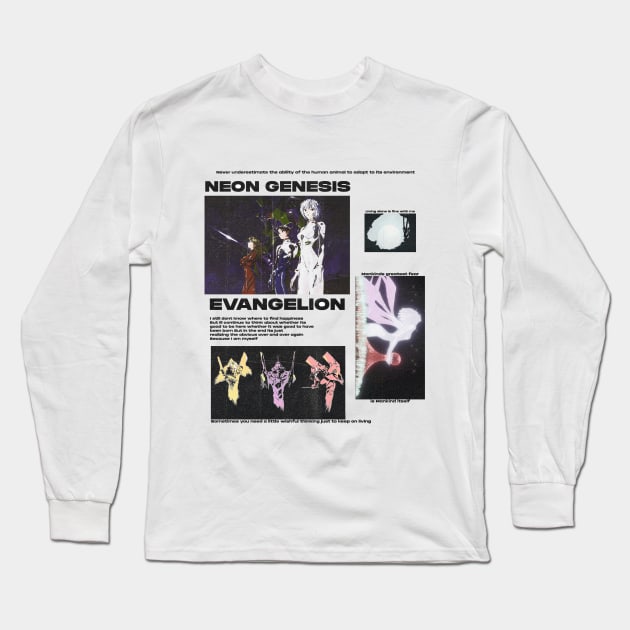 Neon Genesis Evangelion Long Sleeve T-Shirt by stellarcollages